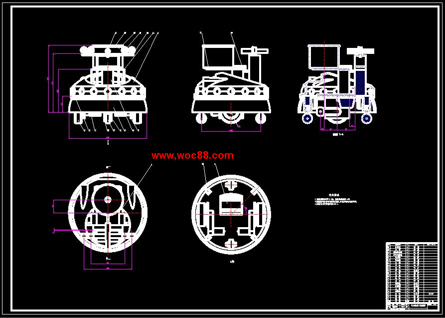 【全套AutoCad图纸】自行走式物料搬运机器人结构设计【含论文】